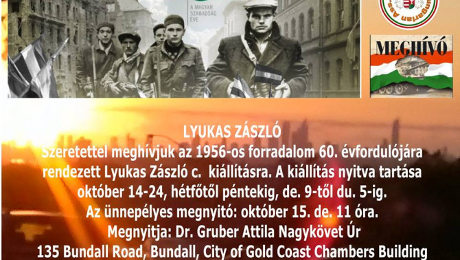 1956 60. évfordulóának alkalmából rendezett tíznapos kiállítás megnyitója Gold Coast-on